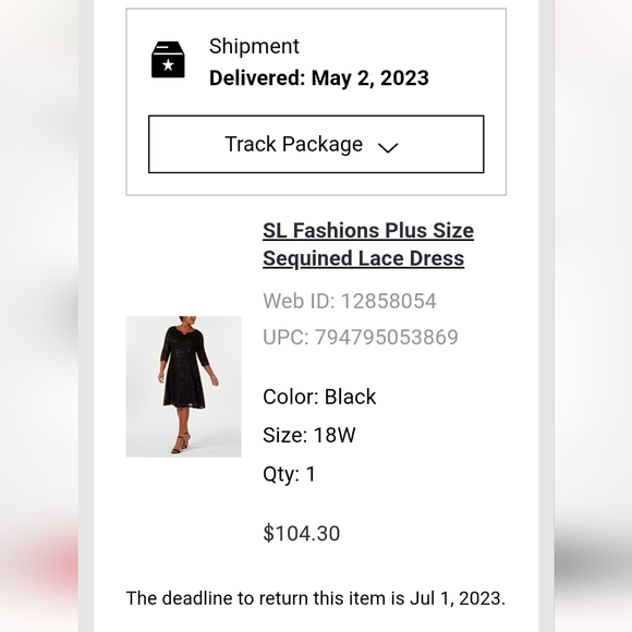 SLNY Fashions 3/4 SLEEVE EVENING DRESS - Picture 3 of 7